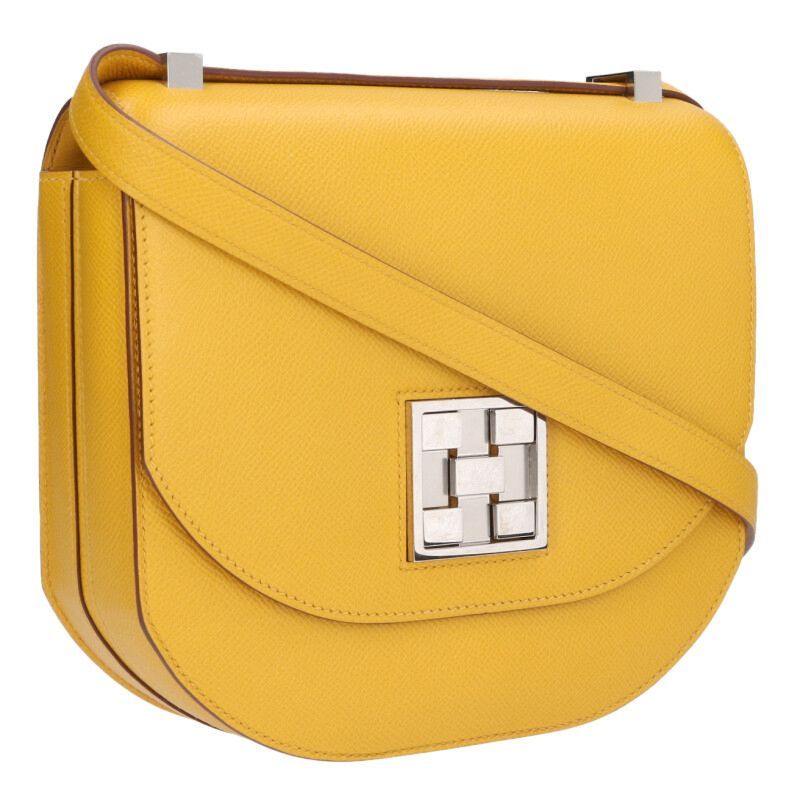 Hermes Mosaic Veau Epsom Joan Ambre Shoulder Bag