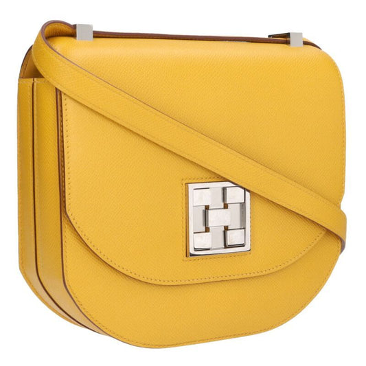Hermes Mosaic Veau Epsom Joan Ambre Shoulder Bag