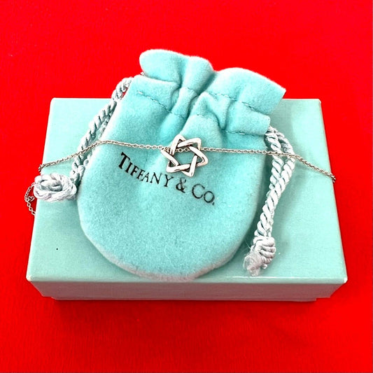 Tiffany & Co Box Vintage Star Of David Necklace 925 Sterling Silver