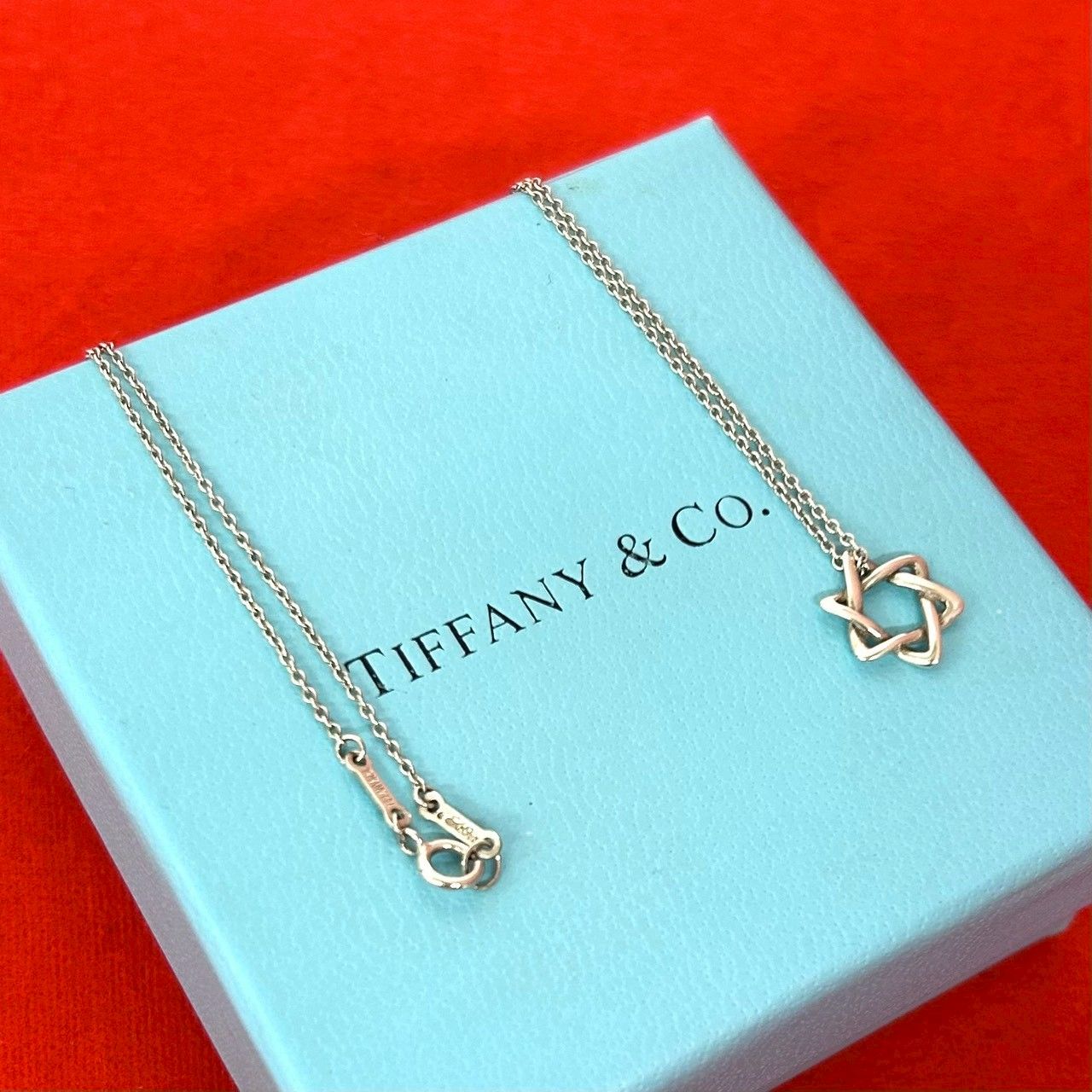 Tiffany & Co Vintage Star Of David Necklace 925 Sterling Silver