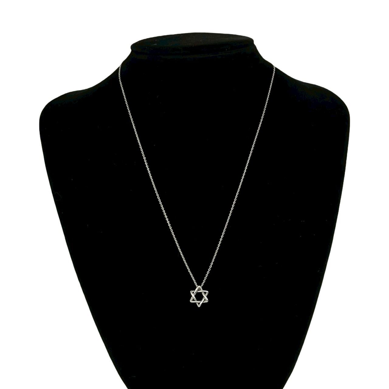 Tiffany & Co Vintage Star Of David Necklace 925 Sterling Silver — view 2