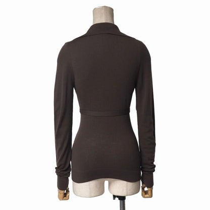 Gucci Knit XS Belt Decoration V-neck Long Sleeve Sweater — view 3