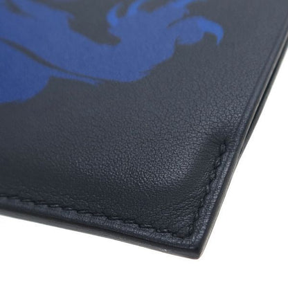Hermes Tamac PM Silver Dragon Blue Black Wallet — view 5