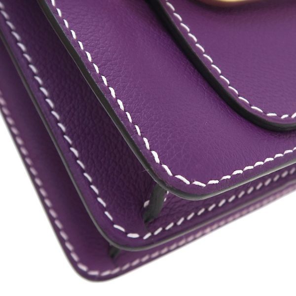 Hermes Roulis 23 Purple Messenger Bag — view 4