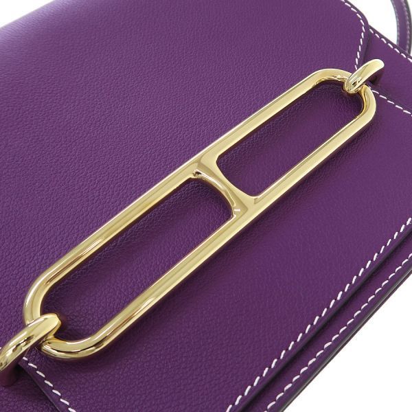 Hermes Roulis 23 Purple Messenger Bag — view 5