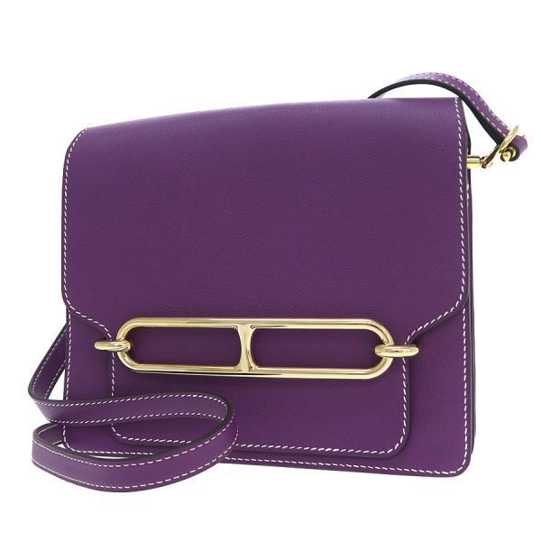 Hermes Roulis 23 Purple Messenger Bag