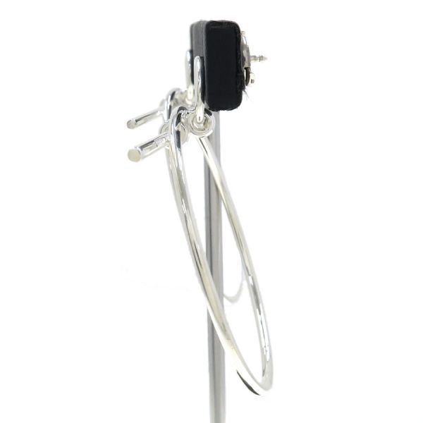 Hermes Earrings Loop MM Silver — view 2