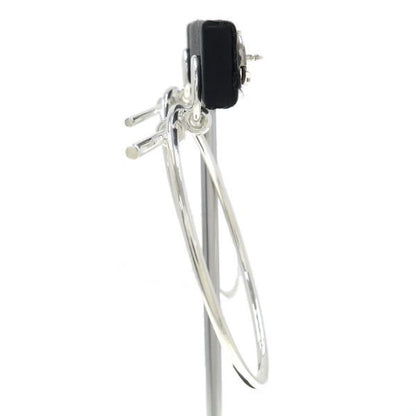 Hermes Earrings Loop MM Silver — view 2