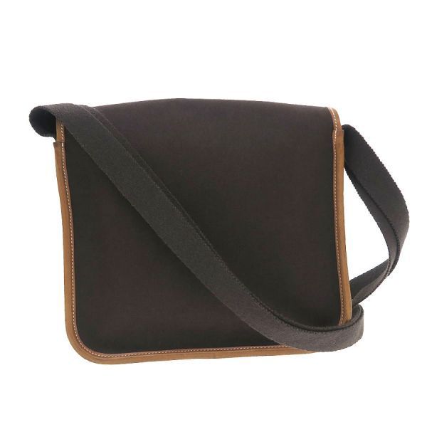 Hermes Buenaventura PM Dark Brown Messenger Bag — view 3