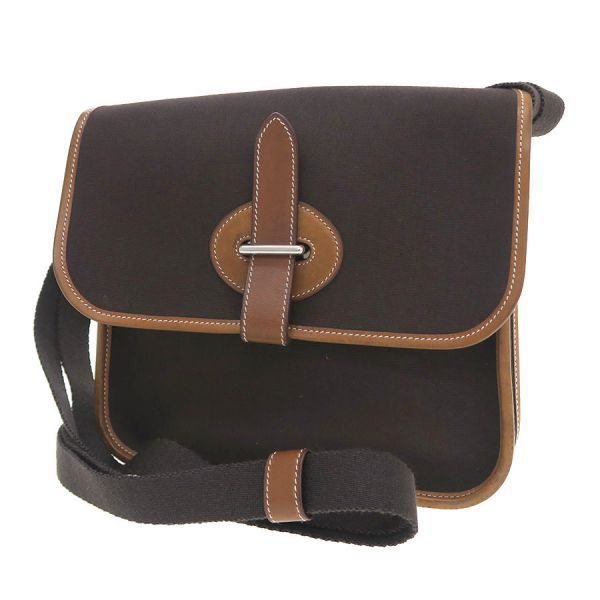 Hermes Buenaventura PM Dark Brown Messenger Bag