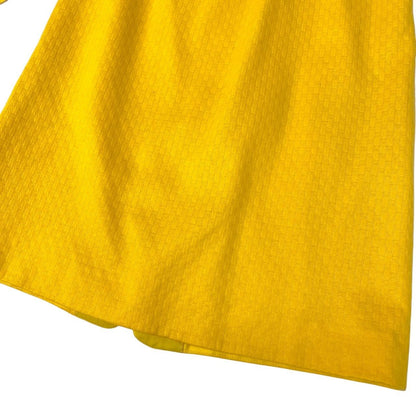 Saint Laurent Set Gold Button Short Sleeve Jacket Skirt L Yellow Cotton — view 7