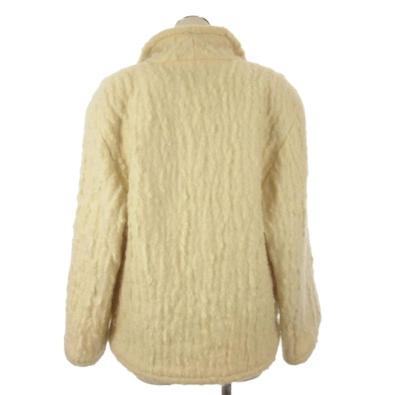 Chanel CC Logo Mohair Coat White 42 — view 3