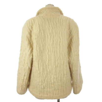 Chanel CC Logo Mohair Coat White 42 — view 3