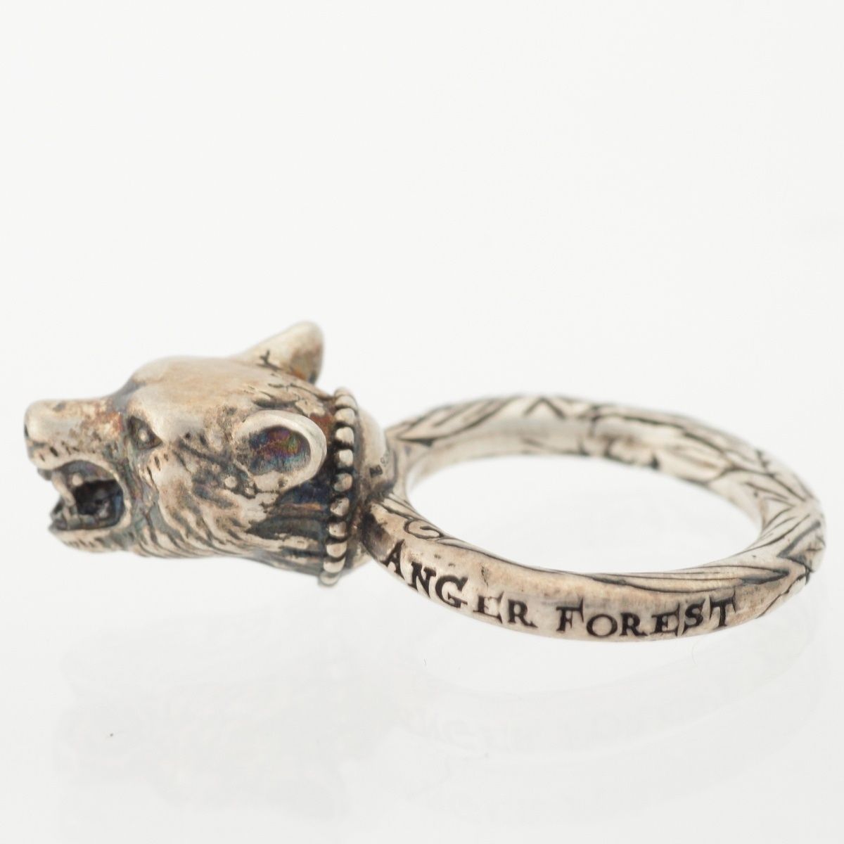 Gucci Anga Forest Wolf Head 925 Sterling Silver Ring — view 3