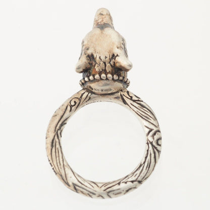 Gucci Anga Forest Wolf Head 925 Sterling Silver Ring — view 6