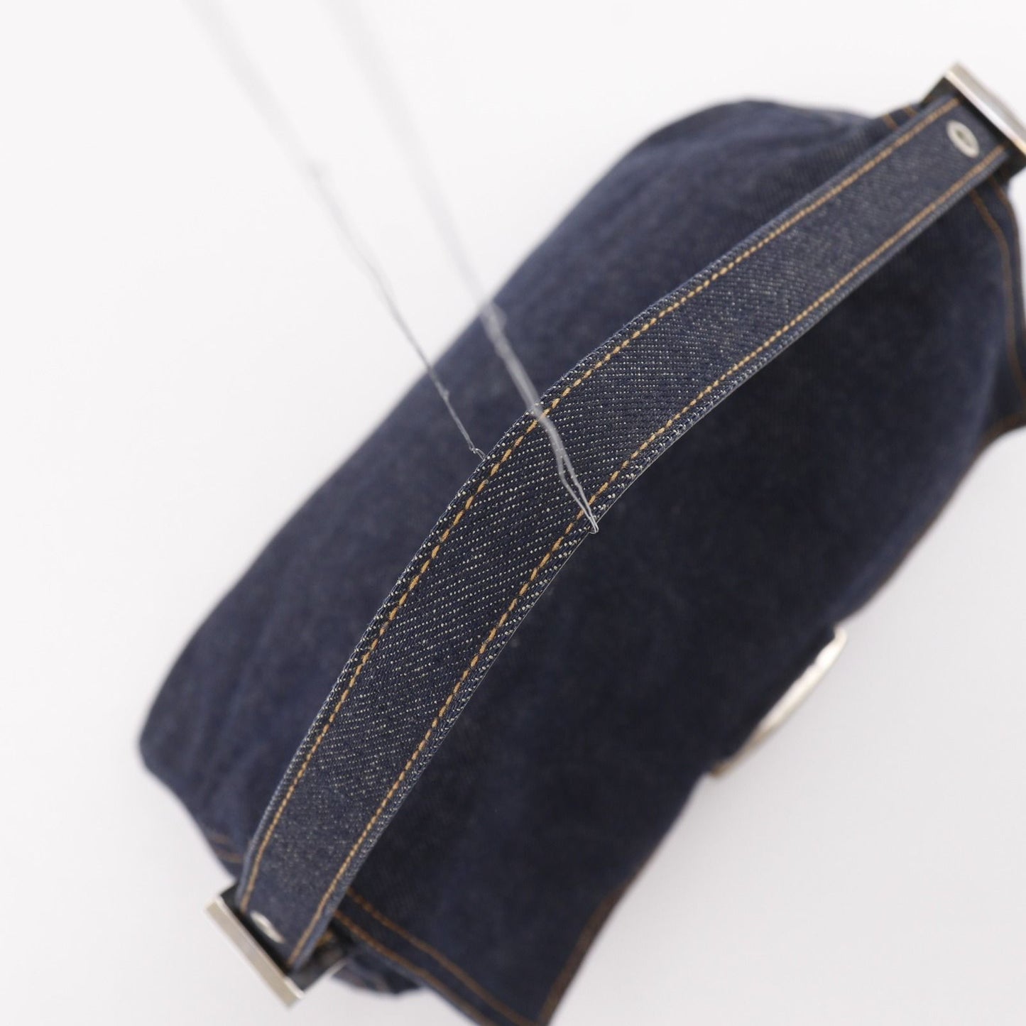 Fendi Mamma Bucket Denim Navy Shoulder Bag — view 5