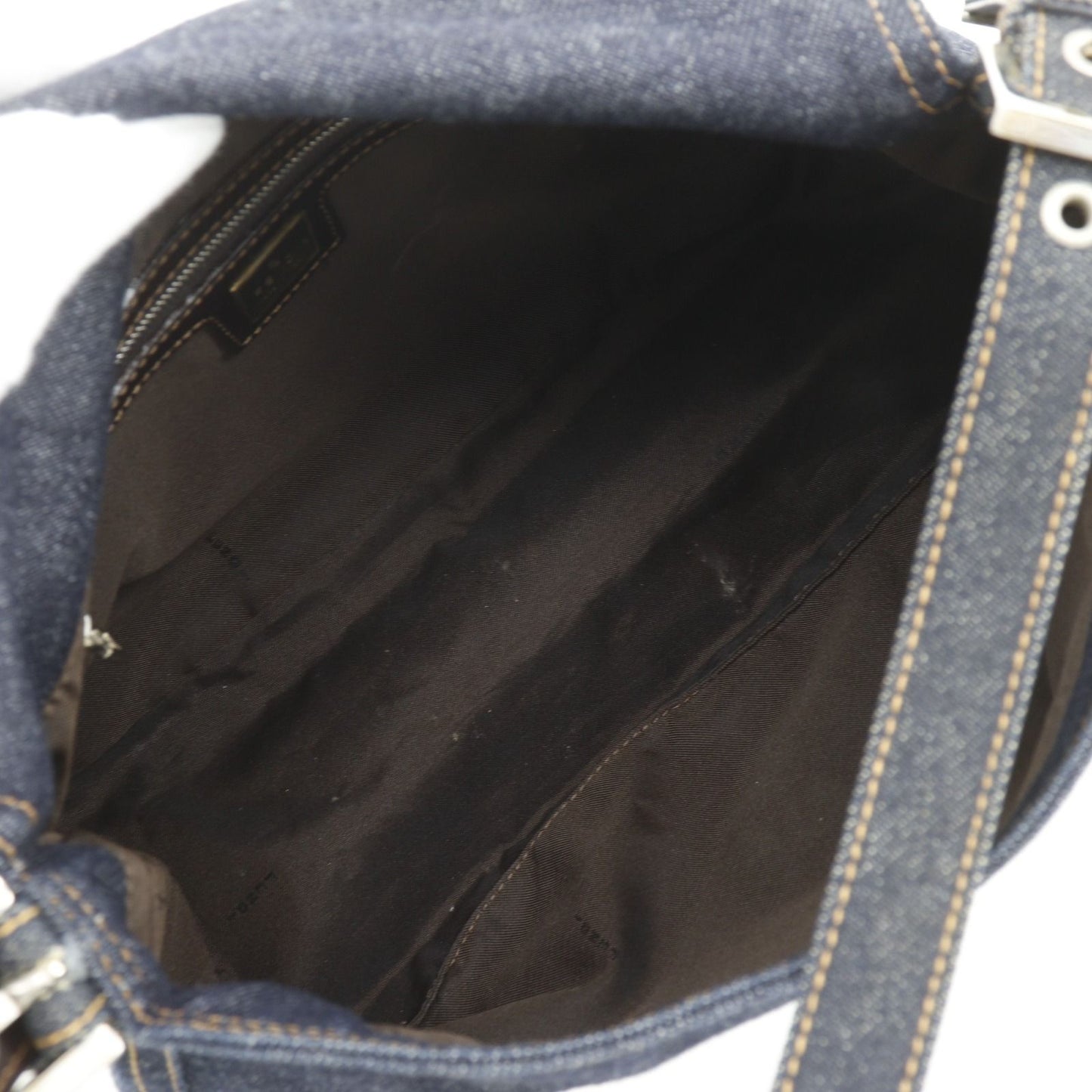 Fendi Mamma Bucket Denim Navy Shoulder Bag — view 6