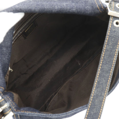 Fendi Mamma Bucket Denim Navy Shoulder Bag — view 6
