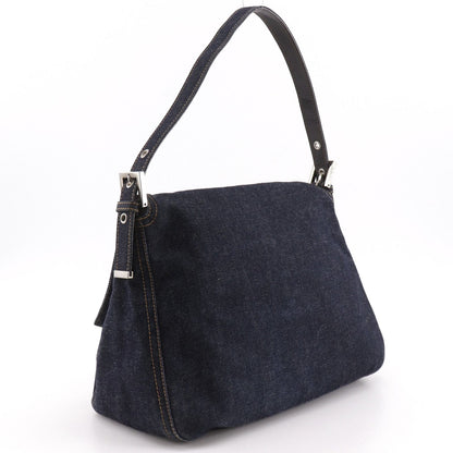 Fendi Mamma Bucket Denim Navy Shoulder Bag — view 3