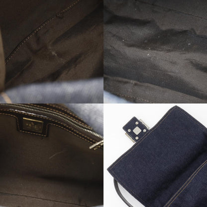 Fendi Mamma Bucket Denim Navy Shoulder Bag — view 8