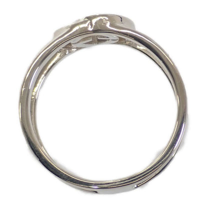 Gucci Interlocking G Wide Open Band Stamp Ring 925 Sterling Silver — view 6
