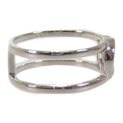 Gucci Interlocking G Wide Open Band Stamp Ring 925 Sterling Silver — view 3