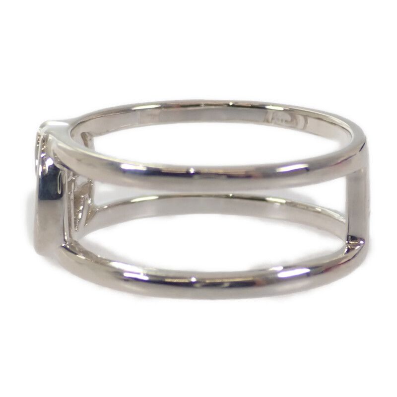 Gucci Interlocking G Wide Open Band Stamp Ring 925 Sterling Silver — view 4