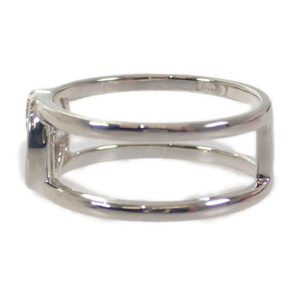Gucci Interlocking G Wide Open Band Stamp Ring 925 Sterling Silver — view 4