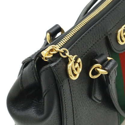 Gucci Ophidia Small Tote Bag Leather Black Gold — view 5