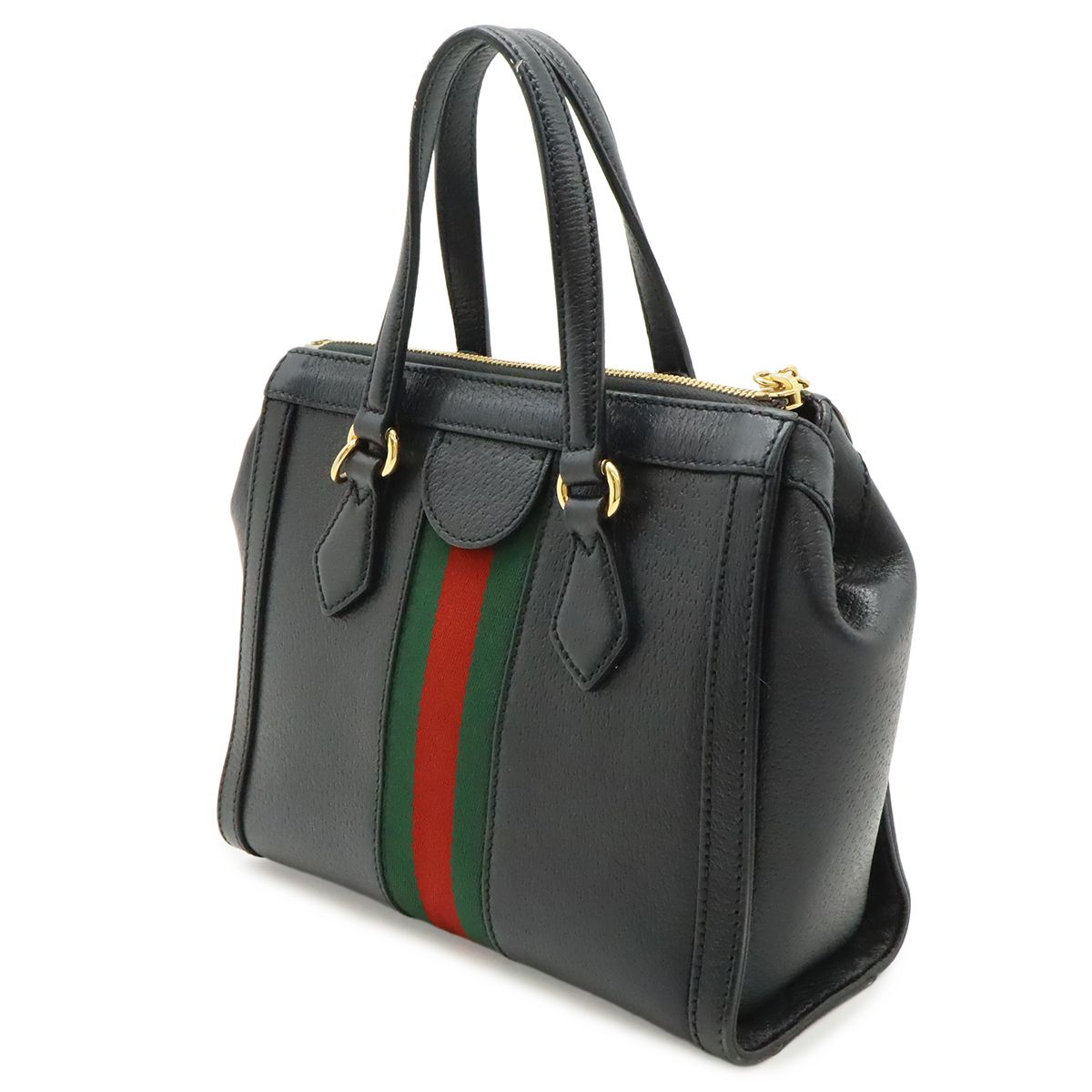 Gucci Ophidia Small Tote Bag Leather Black Gold — view 2