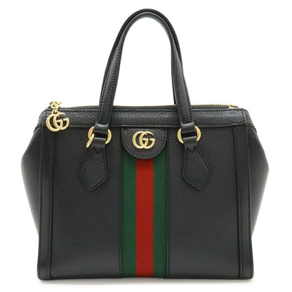 Gucci Ophidia Small Tote Bag Leather Black Gold