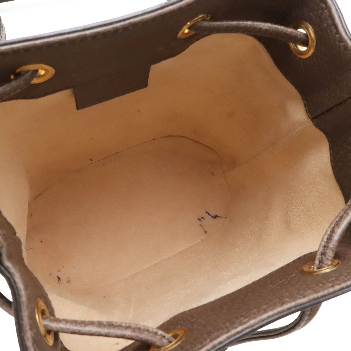 Gucci Ophidia GG Supreme Mini Bucket Bag Beige — view 6