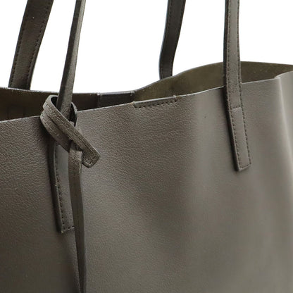 Saint Laurent Paris YSL Shopping Tote Shoulder Bag Leather Gray — view 7