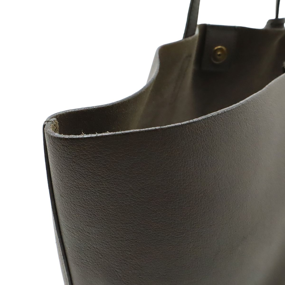 Saint Laurent Paris YSL Shopping Tote Shoulder Bag Leather Gray — view 5