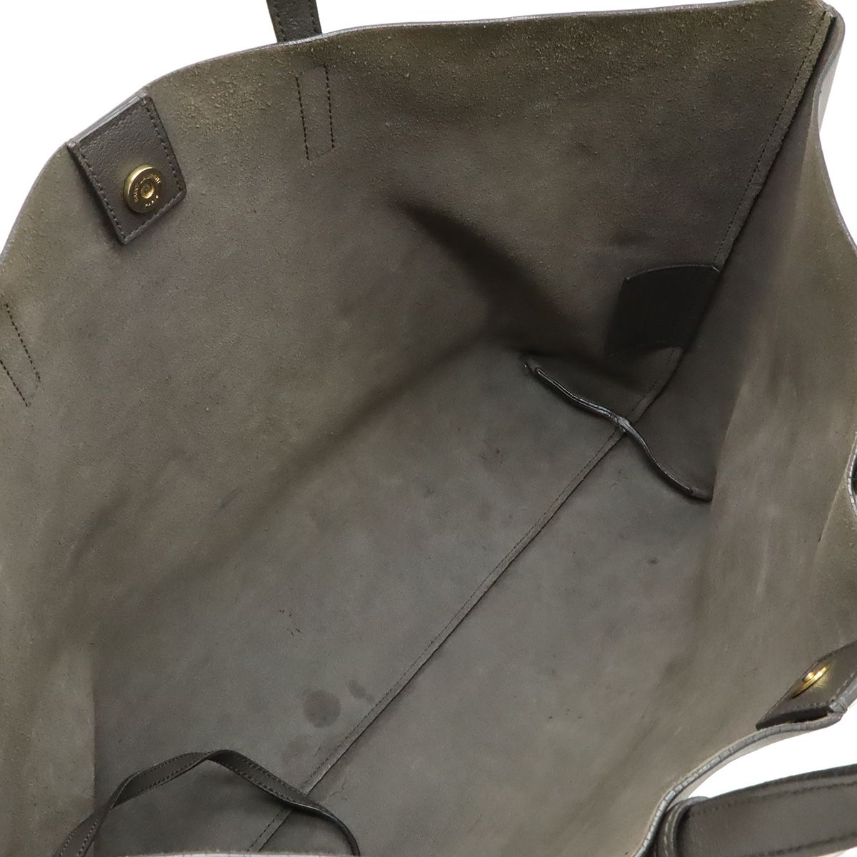 Saint Laurent Paris YSL Shopping Tote Shoulder Bag Leather Gray — view 6