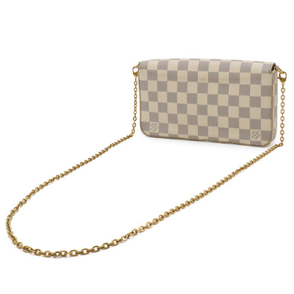 Louis Vuitton Damier Azur Pochette Felicie Shoulder Bag Chain 2-Way Clutch — view 2
