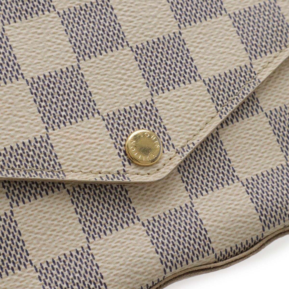 Louis Vuitton Damier Azur Pochette Felicie Shoulder Bag Chain 2-Way Clutch — view 4