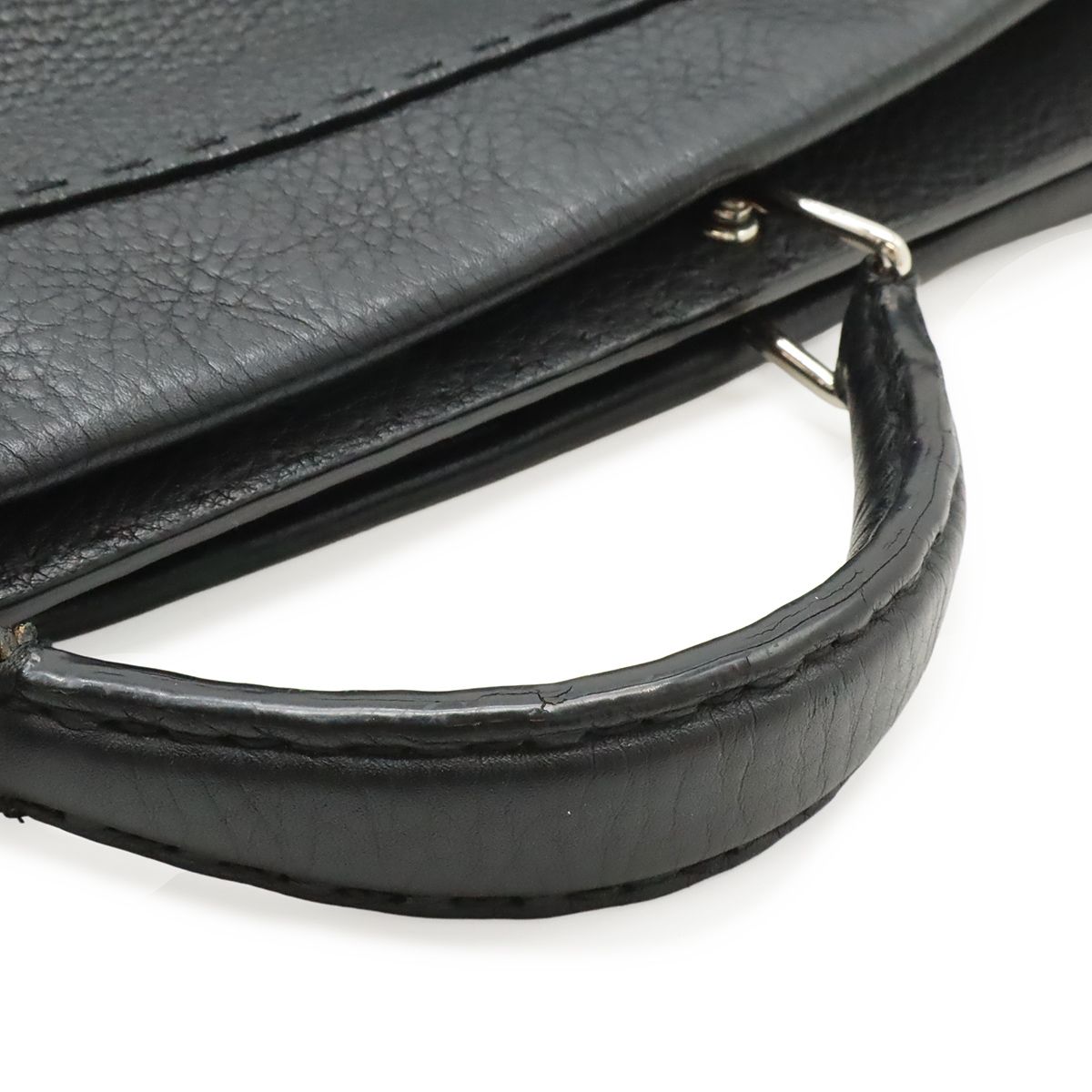 Fendi Monster Bugs Selleria Peekaboo Tote 2-Way Shoulder Bag Leather Black — view 4