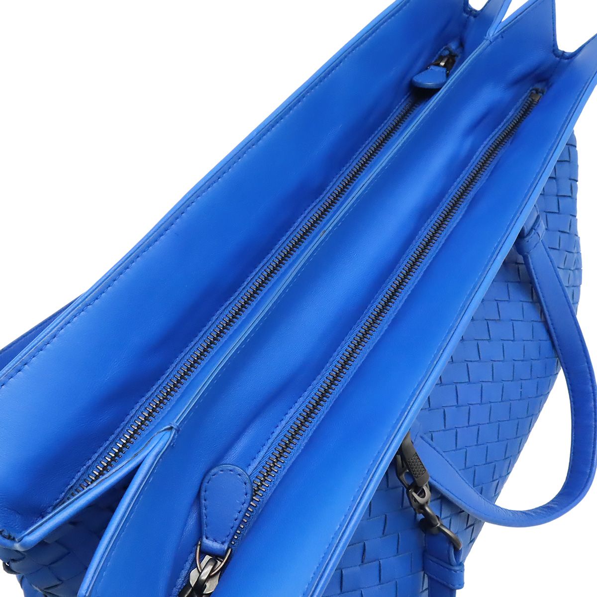 Bottega Veneta 2-Way Tote Shoulder Bag Leather Blue — view 5