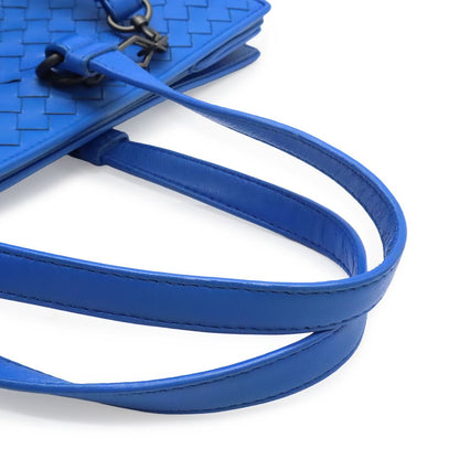 Bottega Veneta 2-Way Tote Shoulder Bag Leather Blue — view 4