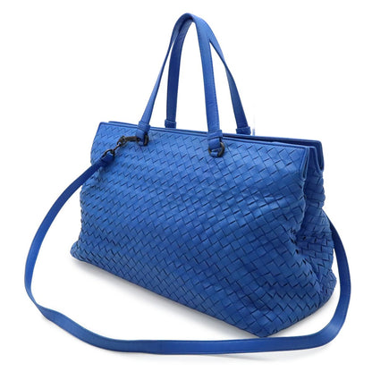Bottega Veneta 2-Way Tote Shoulder Bag Leather Blue — view 2
