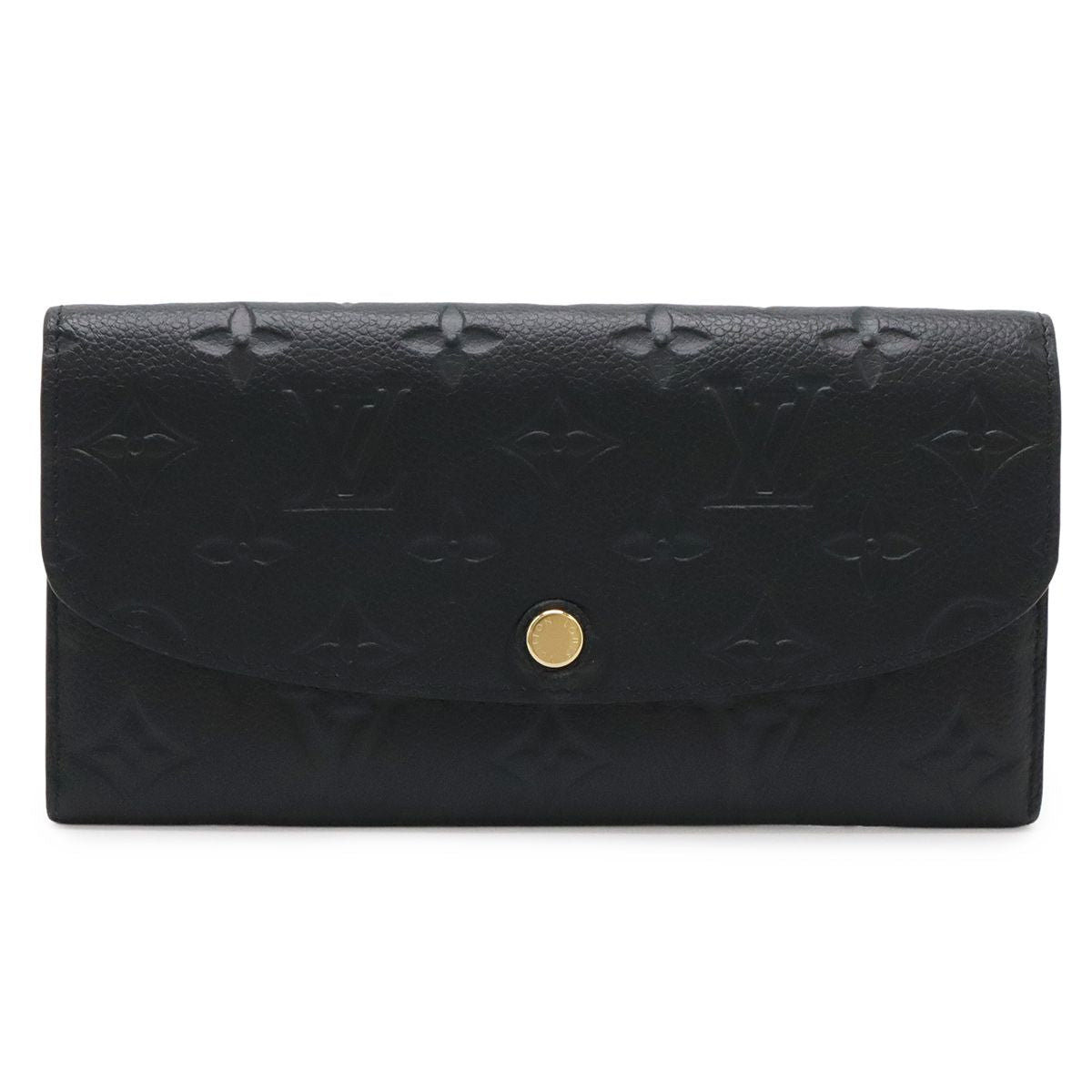 Louis Vuitton Monogram Empreinte Portefeuille Emily Bifold Wallet Noir Black