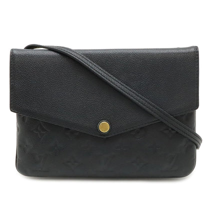 Louis Vuitton Monogram Empreinte Twice Shoulder Bag Pochette Crossbody Noir