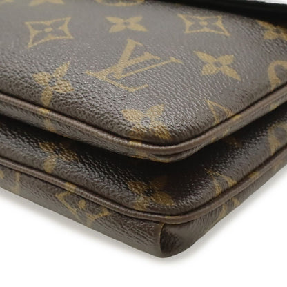 Louis Vuitton Monogram Twice Shoulder Bag Pochette Crossbody Noir Black — view 3