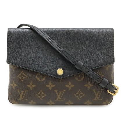 Louis Vuitton Monogram Twice Shoulder Bag Pochette Crossbody Noir Black