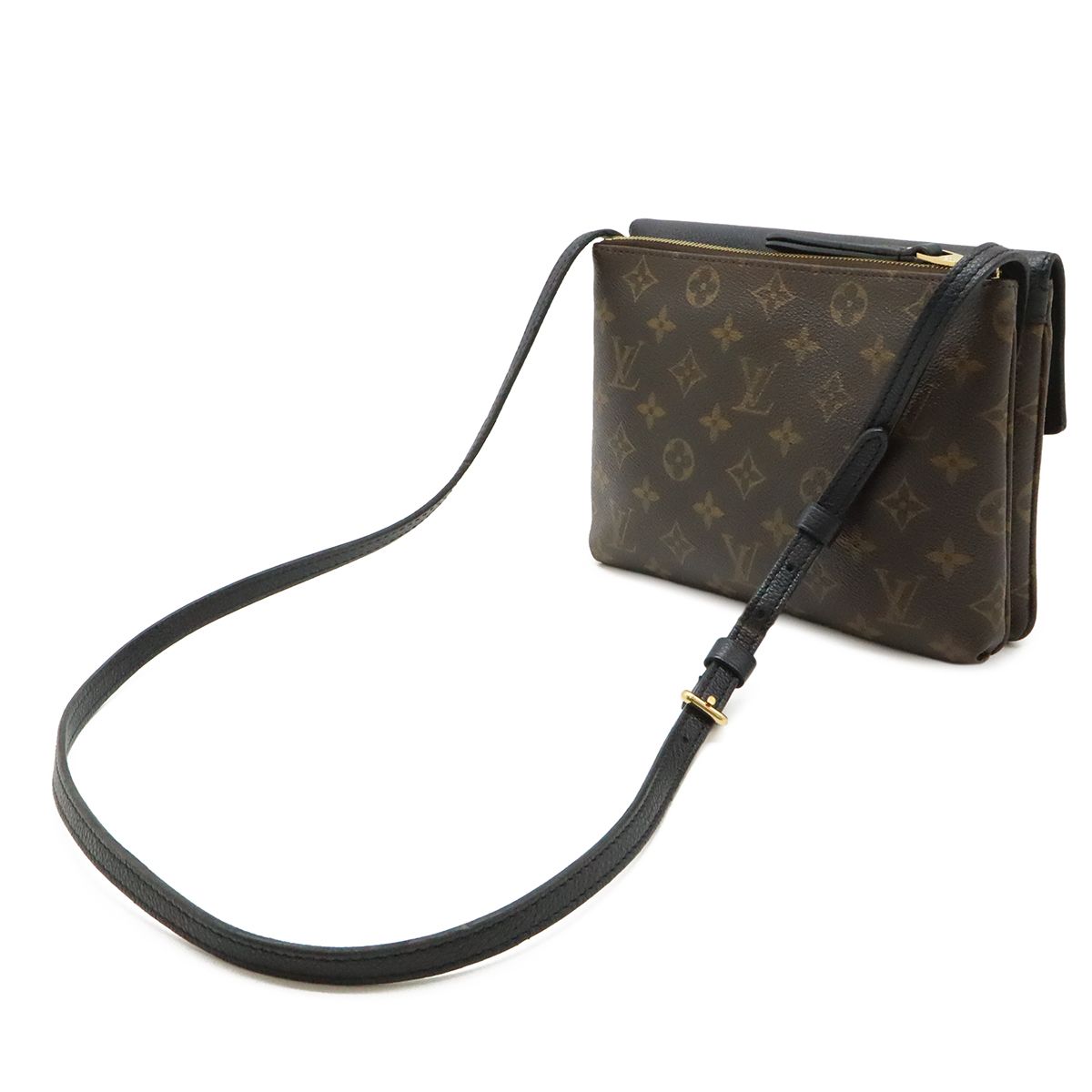 Louis Vuitton Monogram Twice Shoulder Bag Pochette Crossbody Noir Black — view 2
