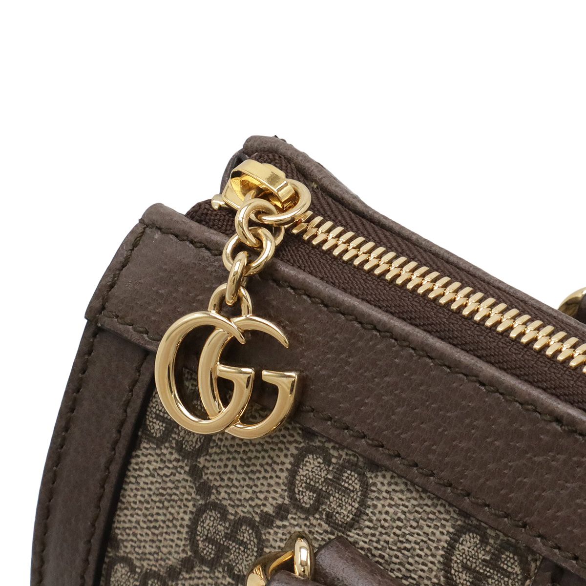 Gucci Ophidia GG Supreme Small Tote 2-Way Shoulder Bag Leather Beige Mocha Brown — view 4