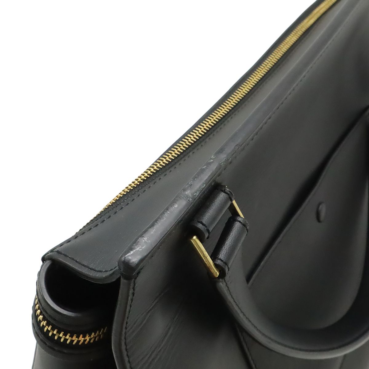 Celine Edge Large Shoulder Bag Leather Black Gold — view 8