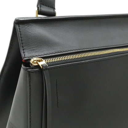 Celine Edge Large Shoulder Bag Leather Black Gold — view 6