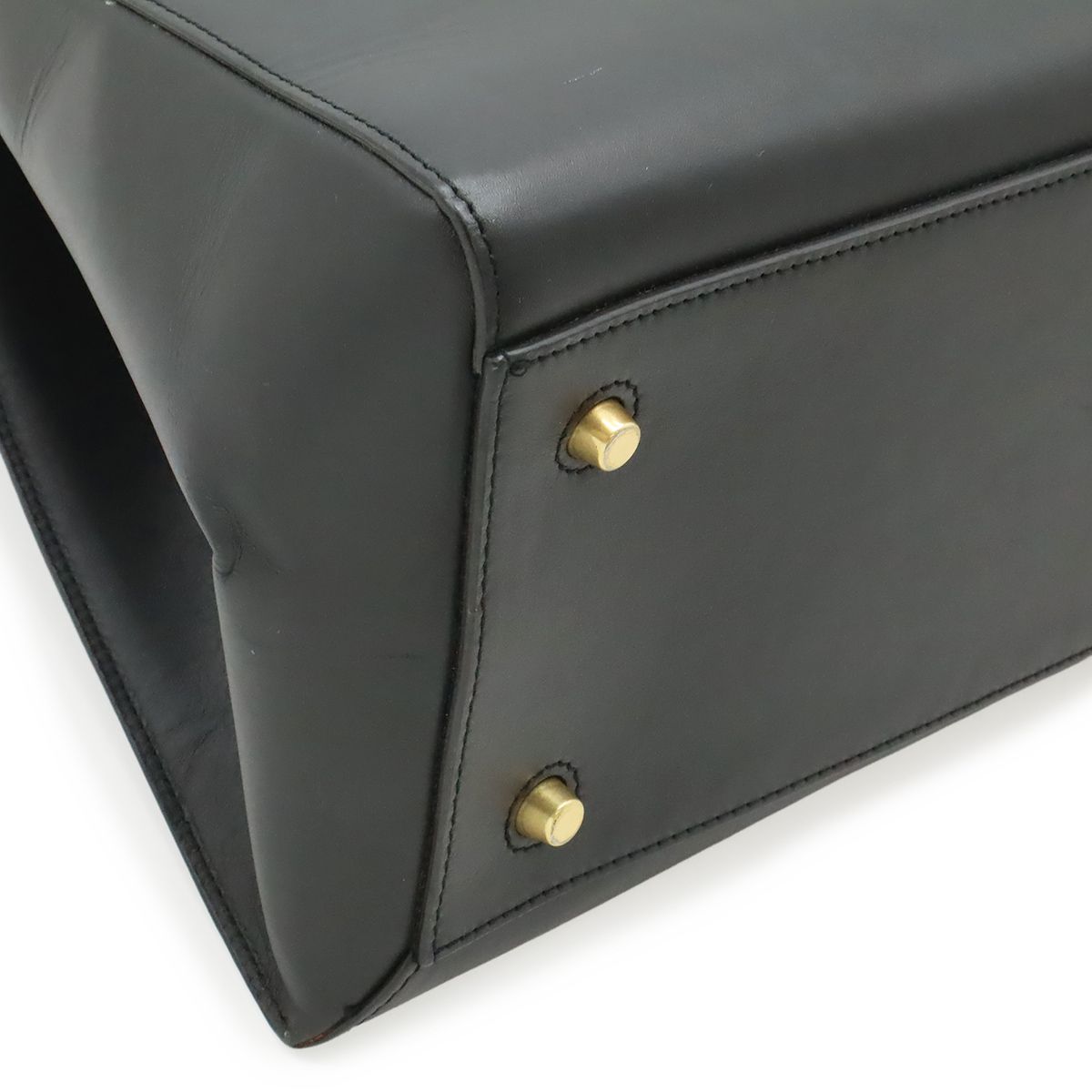 Celine Edge Large Shoulder Bag Leather Black Gold — view 3